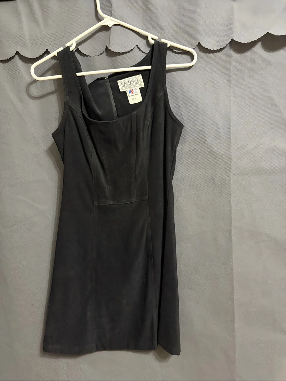 La Belle Black Sleeveless Mini Dress